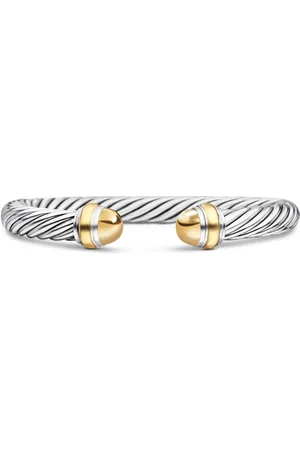 David Yurman Pulsera Classic Cable en oro amarillo de 14kt y plata de ley de 7mm