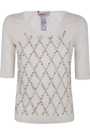 Twin-Set Playera con detalle de cuentas