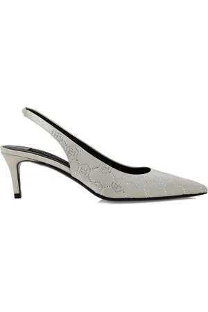 Philipp Plein Zapatillas con monograma de strass y tacón de 55mm