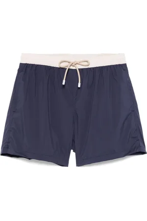 FEDELI Shorts de playa con ribete en contraste
