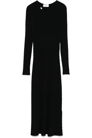 Elisabetta Franchi Vestido midi con diseño tejido de canalé