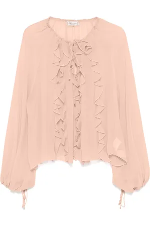 BLUMARINE Blusa de georgette con volantes
