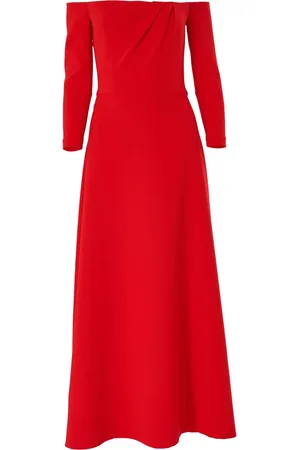 Carolina Herrera Vestido midi con hombros descubiertos