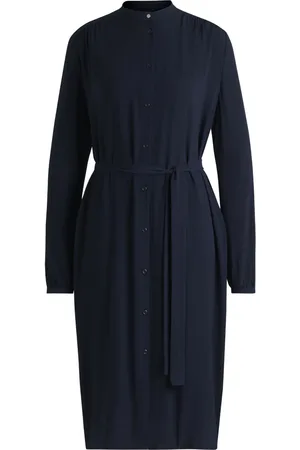 HUGO BOSS Vestido midi con cinturón