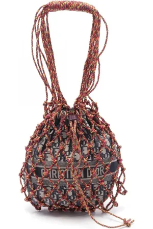 Dior 2010s Oblique-monogram mesh-detail shoulder bag