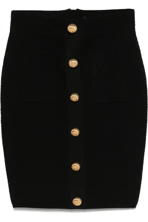 Balmain Falda midi con detalle de botones