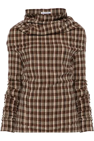 Acne Studios Top con motivo de cuadros