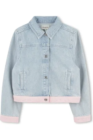 Sonia Rykiel Enfant Chamarra de mezclilla con detalles de cristal