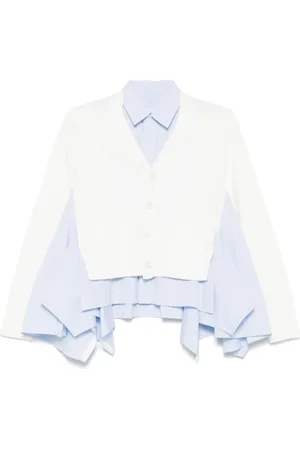 SACAI Top estilo cárdigan a capas