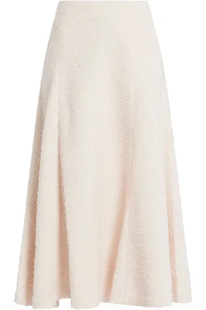 Anna Quan Falda midi de tweed