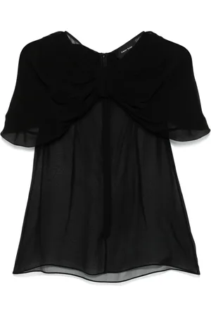 Simone Rocha Blusa traslúcida con detalle de moño