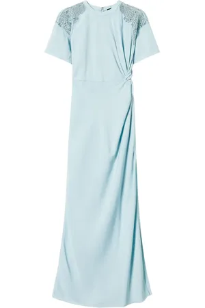 Twin-Set Vestido de sarga bordado