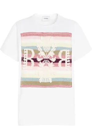 Barrie Playera con parche del logo y motivo de rayas