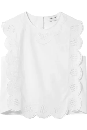 Claudie Pierlot Blusa con bordes festoneados