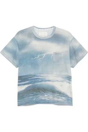 ERL Playera con estampado de paisaje