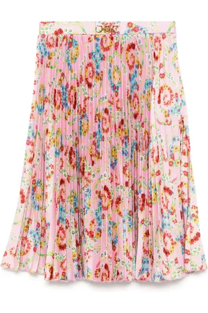 VERSACE Falda plisada con estampado floral
