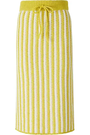 Fabiana Filippi Falda midi tejida en crochet