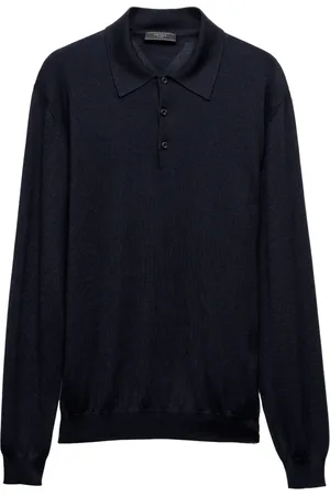 Prada Playera tipo polo con logo triangular