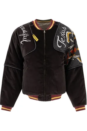 KAPITAL Chamarra bomber de terciopelo