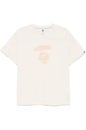 A Bathing Ape Playera con logo estampado