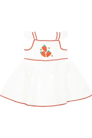 Stella McCartney Vestido con fresas bordadas