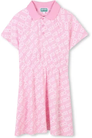 Kenzo Vestido con cuello polo con logo estampado