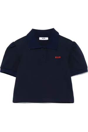 Msgm Playera tipo polo de piqué