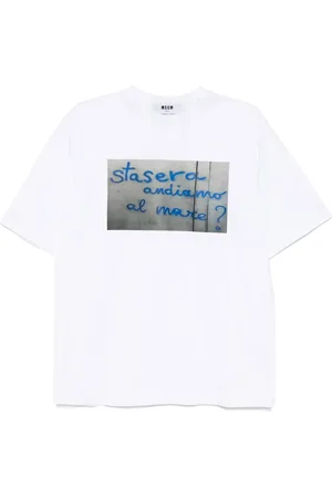 Msgm Playera con estampado gráfico