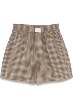 ERL Shorts con cuadros estampados