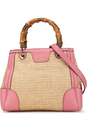Gucci Bolsa satchel Small Raffia Bamboo Shopper 2000-2015