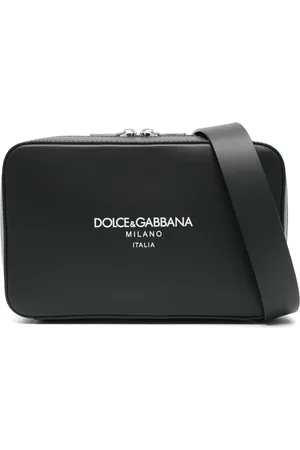 Dolce & Gabbana Mochila tipo mensajero con logo en relieve
