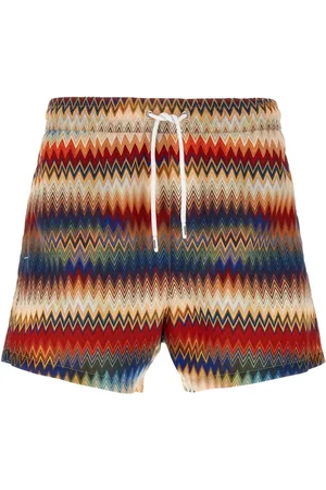 Missoni Shorts de playa con motivo en zigzag