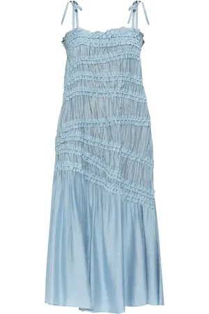Tory Burch Vestido midi con diseño fruncido
