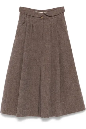 Giorgio Armani Falda midi con motivo de cuadros 1980