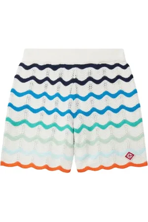 Casablanca Shorts de crochet con ondas degradadas