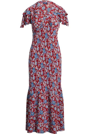 Ralph Lauren Vestido midi de seda con estampado floral