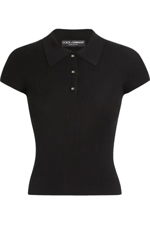 Dolce & Gabbana Playera tipo polo tejida de canalé