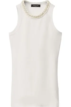 Fabiana Filippi Camiseta con cuello bordado