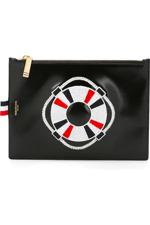 Thom Browne Clutch con figura bordada