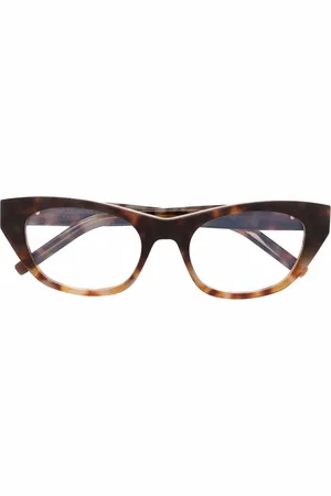 Saint Laurent Lentes con armazón cat eye y efecto carey