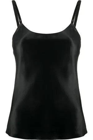 Max Mara Top con tirantes bordados con mostacillas