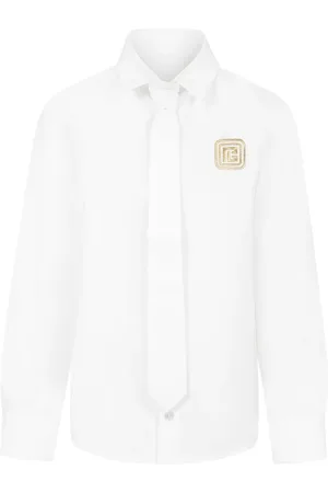 Balmain Camisa con logo bordado