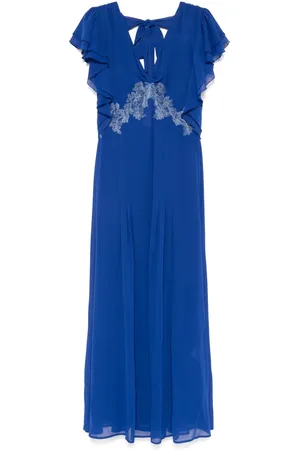Ermanno Firenze Vestido largo con detalles bordados