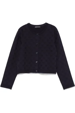 Emporio Armani Cárdigan con logo en intarsia
