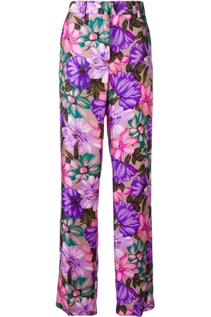 Msgm Straight leg floral trousers