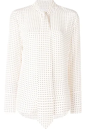 Equipment Polka dot pussy bow shirt