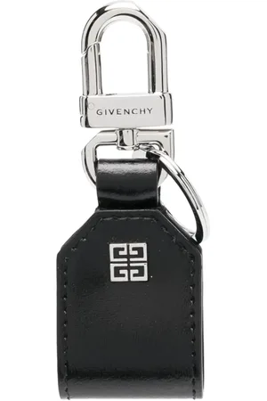 Givenchy Engraved-logo leather keyring