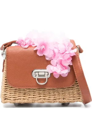 MONNALISA Bolsa crossbody con aplique floral