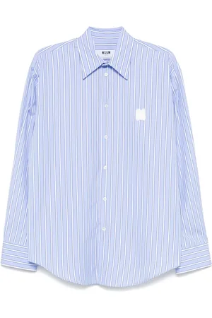 Msgm Camisa con rayas estampadas
