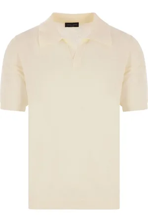 Roberto Collina Playera tipo polo de tejido fino